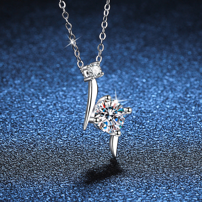 Load image into Gallery viewer, S925 Sterling Silver Necklace Moissanite Clavicle Chain
