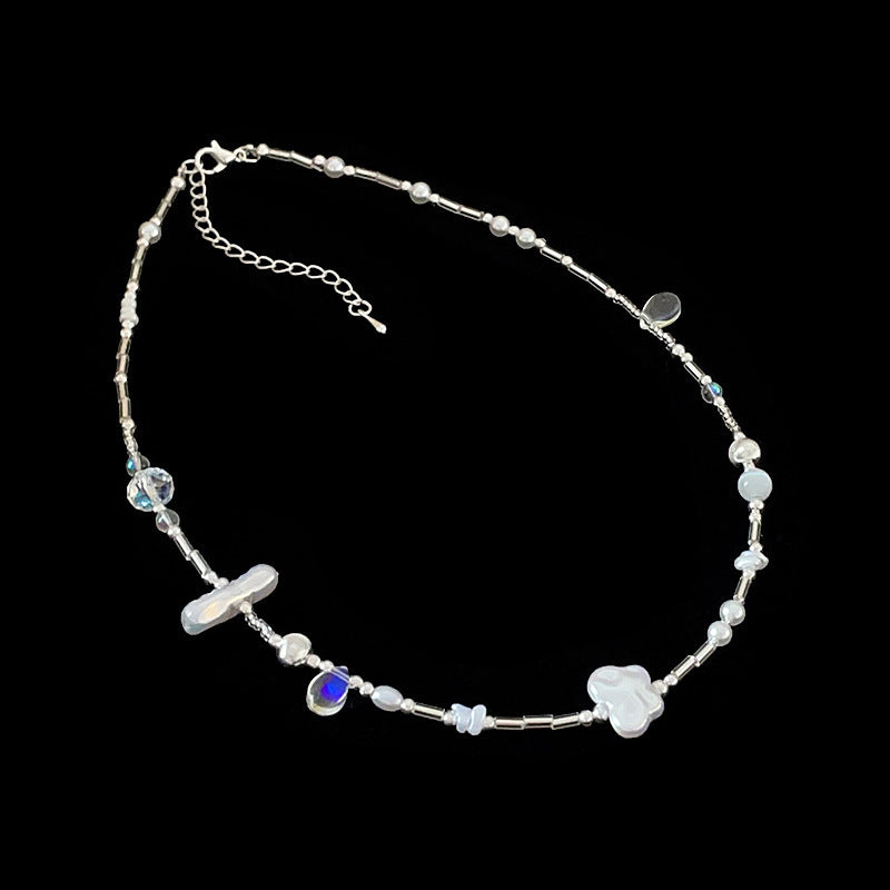 Load image into Gallery viewer, Women&#39;s Irregular Pearl Zircon Necklace
