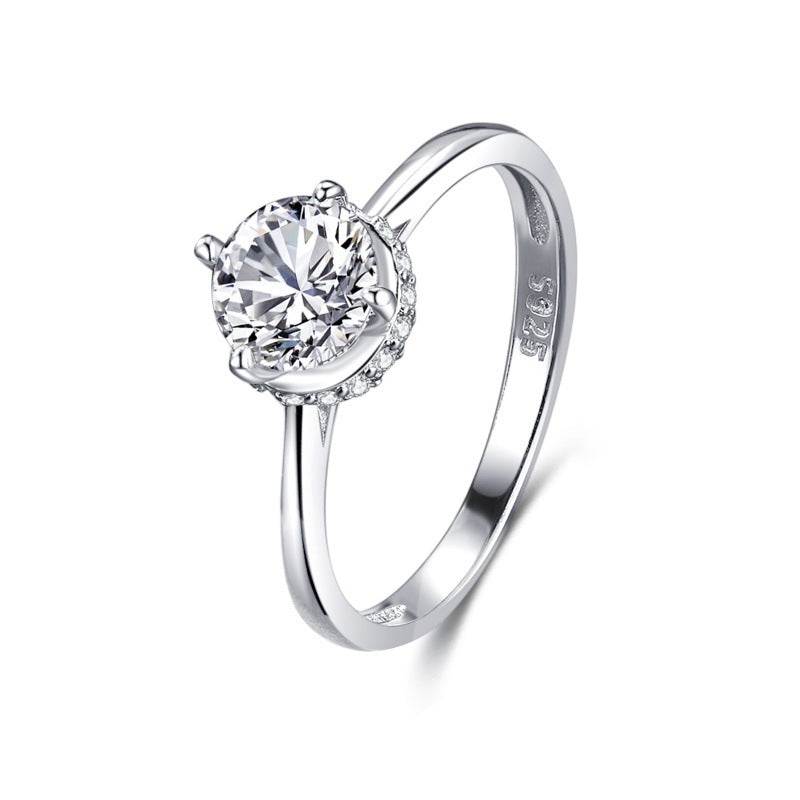 Load image into Gallery viewer, S925 Silver Classic Micro-inlaid Diamond Ring
