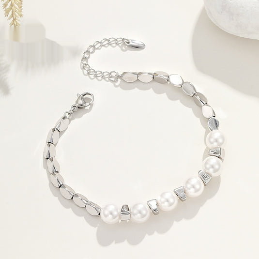 Women's French-style Artificial Pearl Bracelet