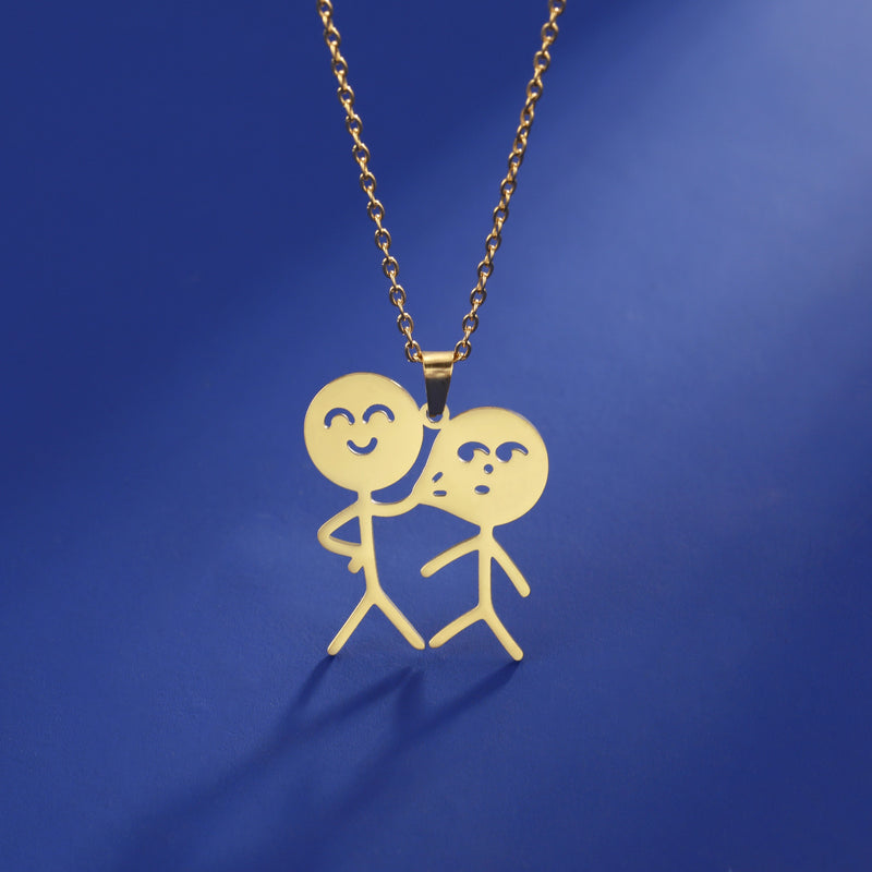 Load image into Gallery viewer, Pinch Face Sticker Pendant Women&#39;s Necklace
