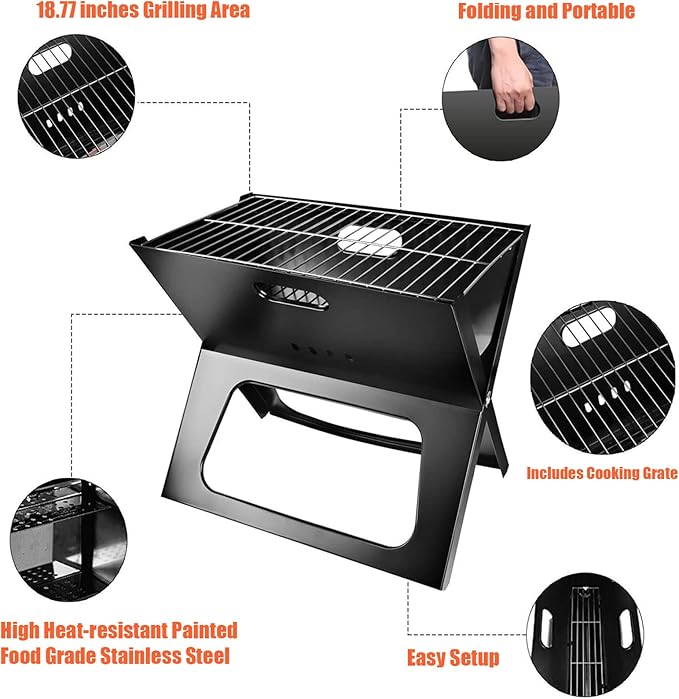 Load image into Gallery viewer, Foldable Charcoal Grill
