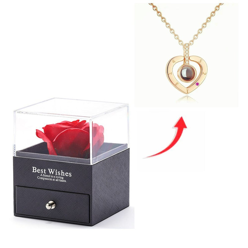 Load image into Gallery viewer, Gift Box Copper Micro Bar Heart Pendant Necklace
