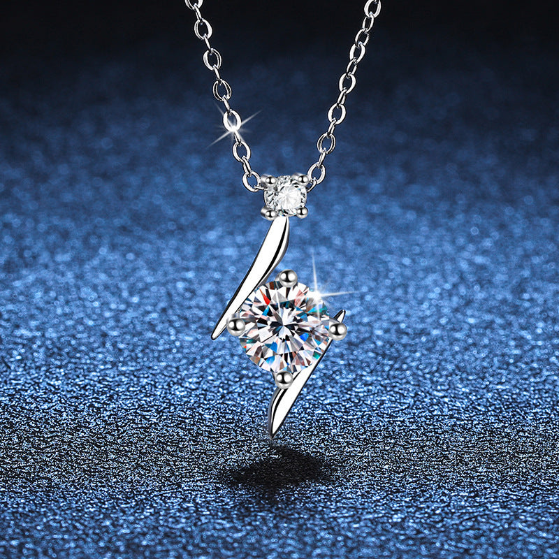 Load image into Gallery viewer, S925 Sterling Silver Necklace Moissanite Clavicle Chain
