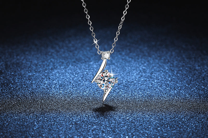 Load image into Gallery viewer, S925 Sterling Silver Necklace Moissanite Clavicle Chain
