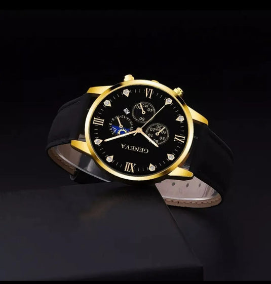 Fashion Belt Quartz Watch With Bracelet Suit