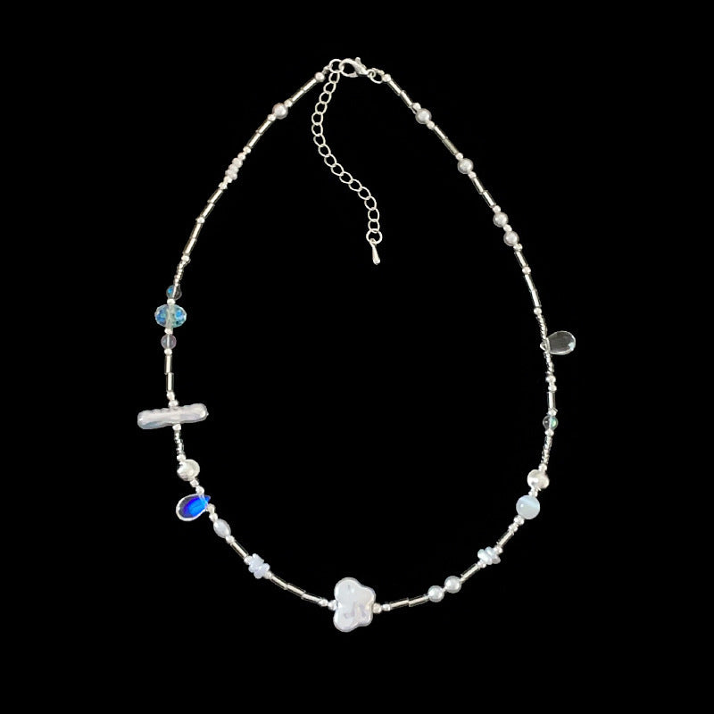 Load image into Gallery viewer, Women&#39;s Irregular Pearl Zircon Necklace
