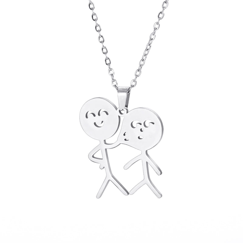 Load image into Gallery viewer, Pinch Face Sticker Pendant Women&#39;s Necklace
