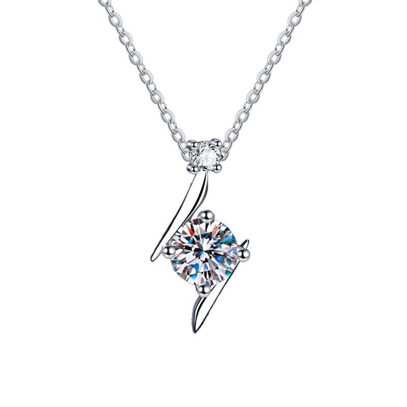 Load image into Gallery viewer, S925 Sterling Silver Necklace Moissanite Clavicle Chain
