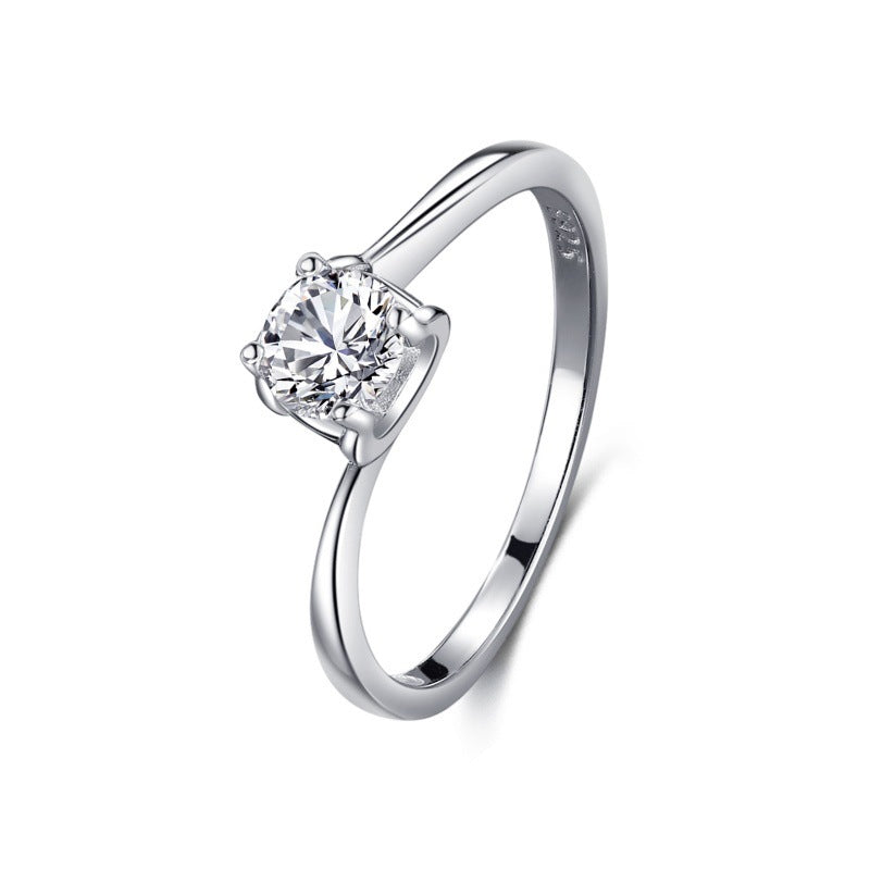 Load image into Gallery viewer, S925 Silver Classic Micro-inlaid Diamond Ring
