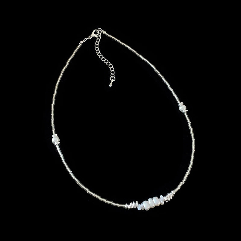 Load image into Gallery viewer, Women&#39;s Irregular Pearl Zircon Necklace
