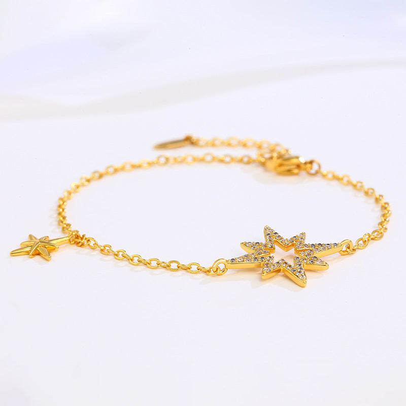 Load image into Gallery viewer, Adjustable Eight Awn Star Bracelet Korean Style Elegant High Sense Internet Celebrity XINGX
